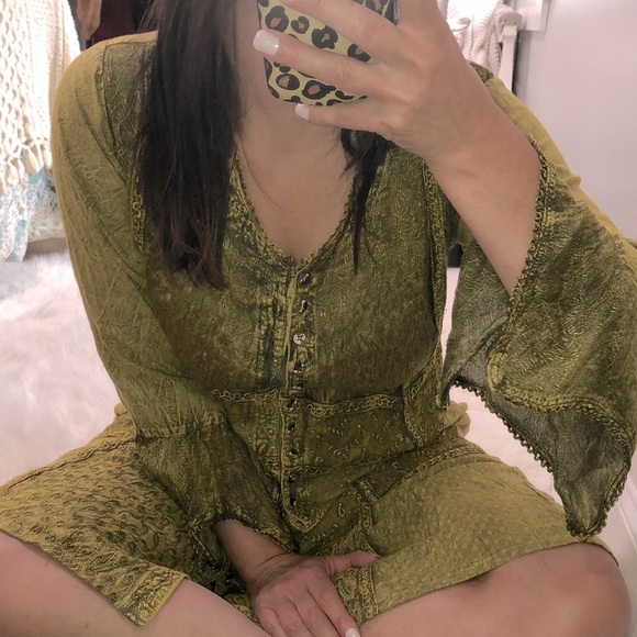 Gorgeous vintage free size boho embroidered dress - Picture 1 of 8